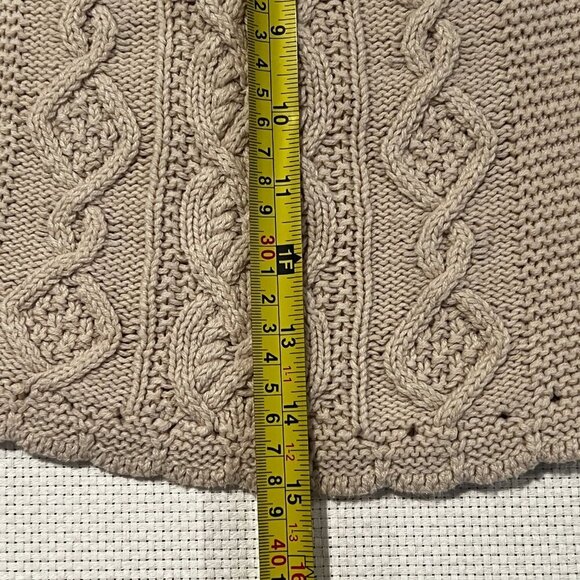 Cupcakes and Cashmere Infant Girls 3-6 Mo Cable Knit Sweater Dress Neutral Beige - Picture 4 of 10